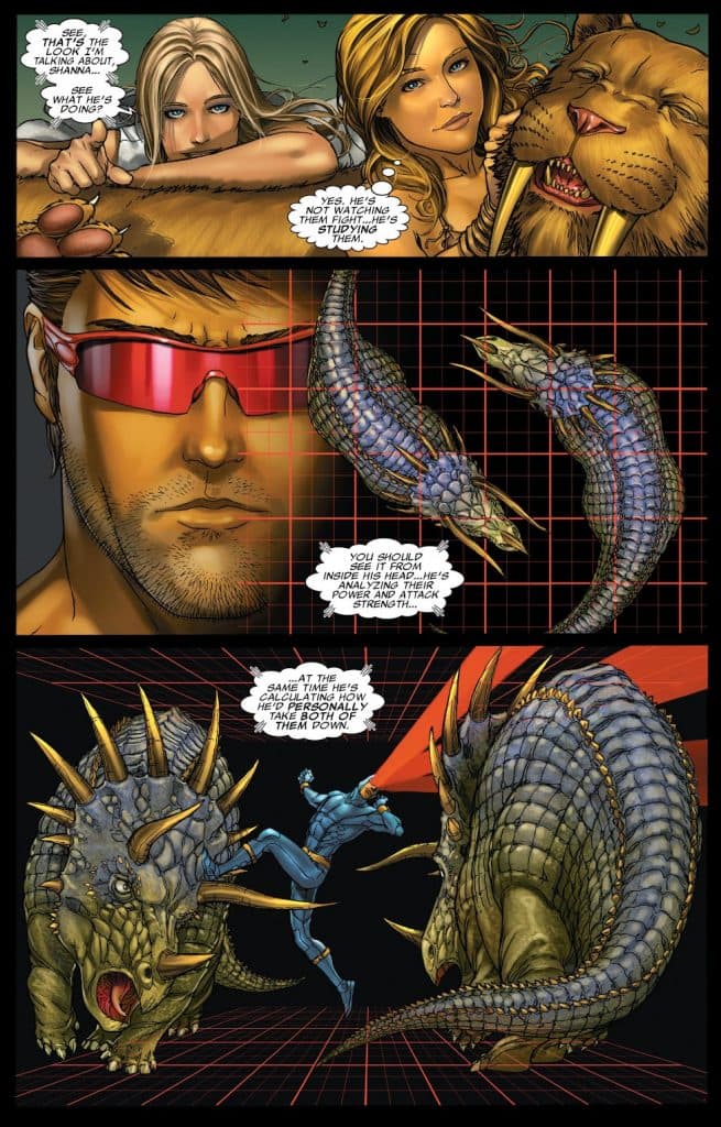Cyclops' tactical prowess on display in the Savage Land