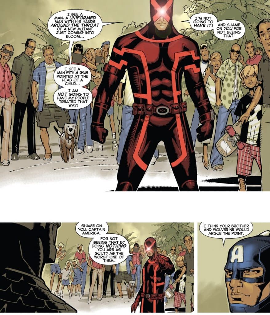 Cyclops stands up to the Avengers