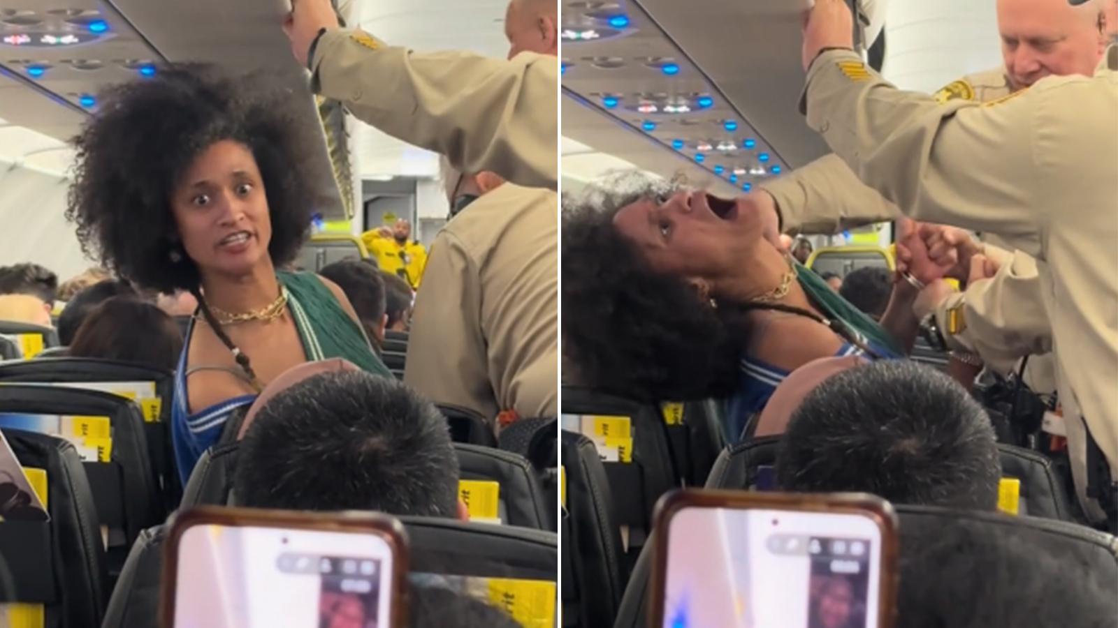 womans-plane-freakout-goes-viral-spirit-arrest