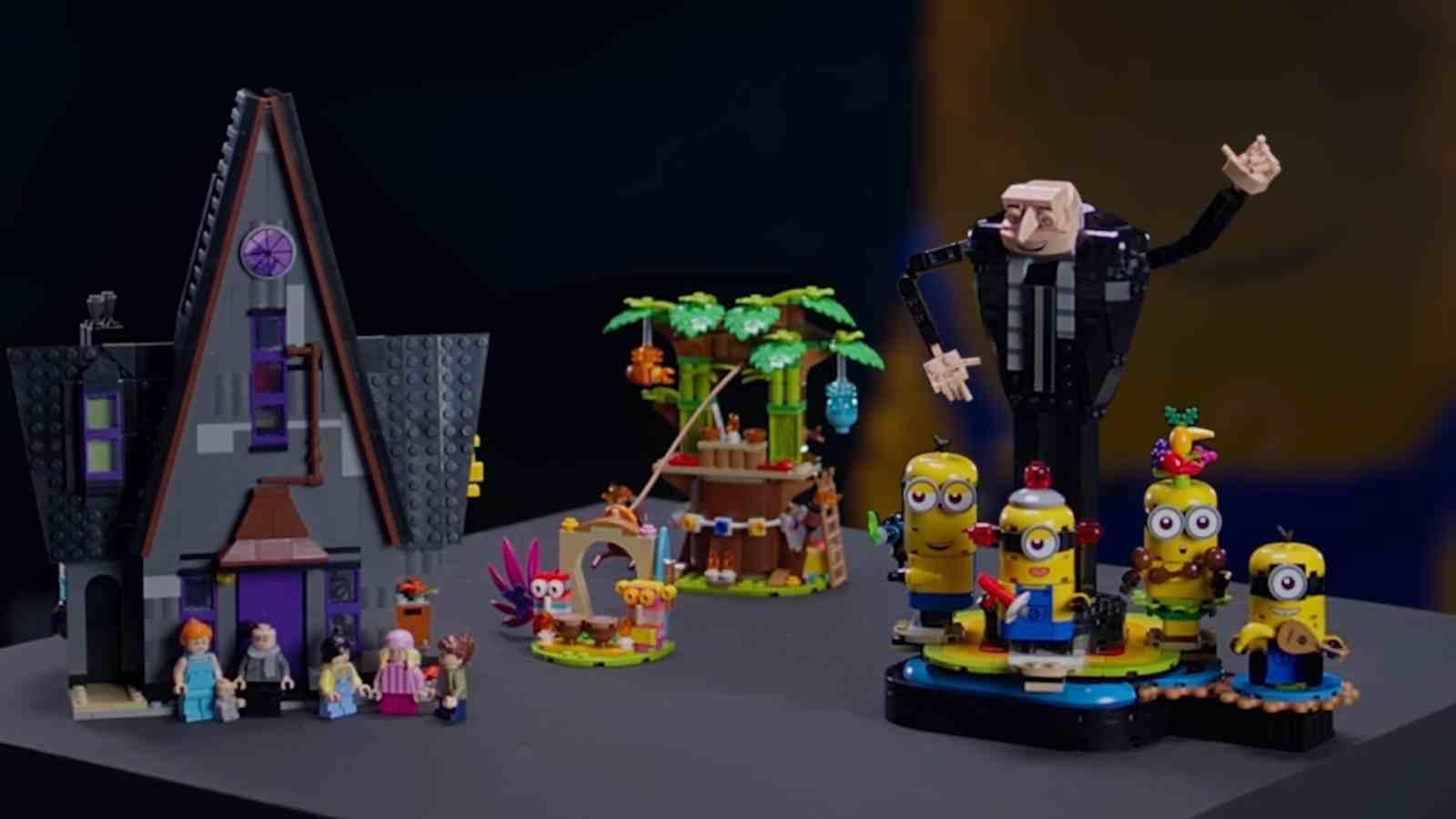 Two of the new LEGO Despicable Me 4 sets on display