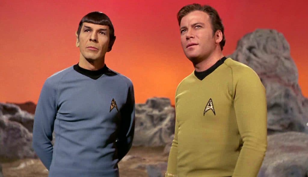 Leonard Nimoy and William Shatner in Star Trek: The Original Series