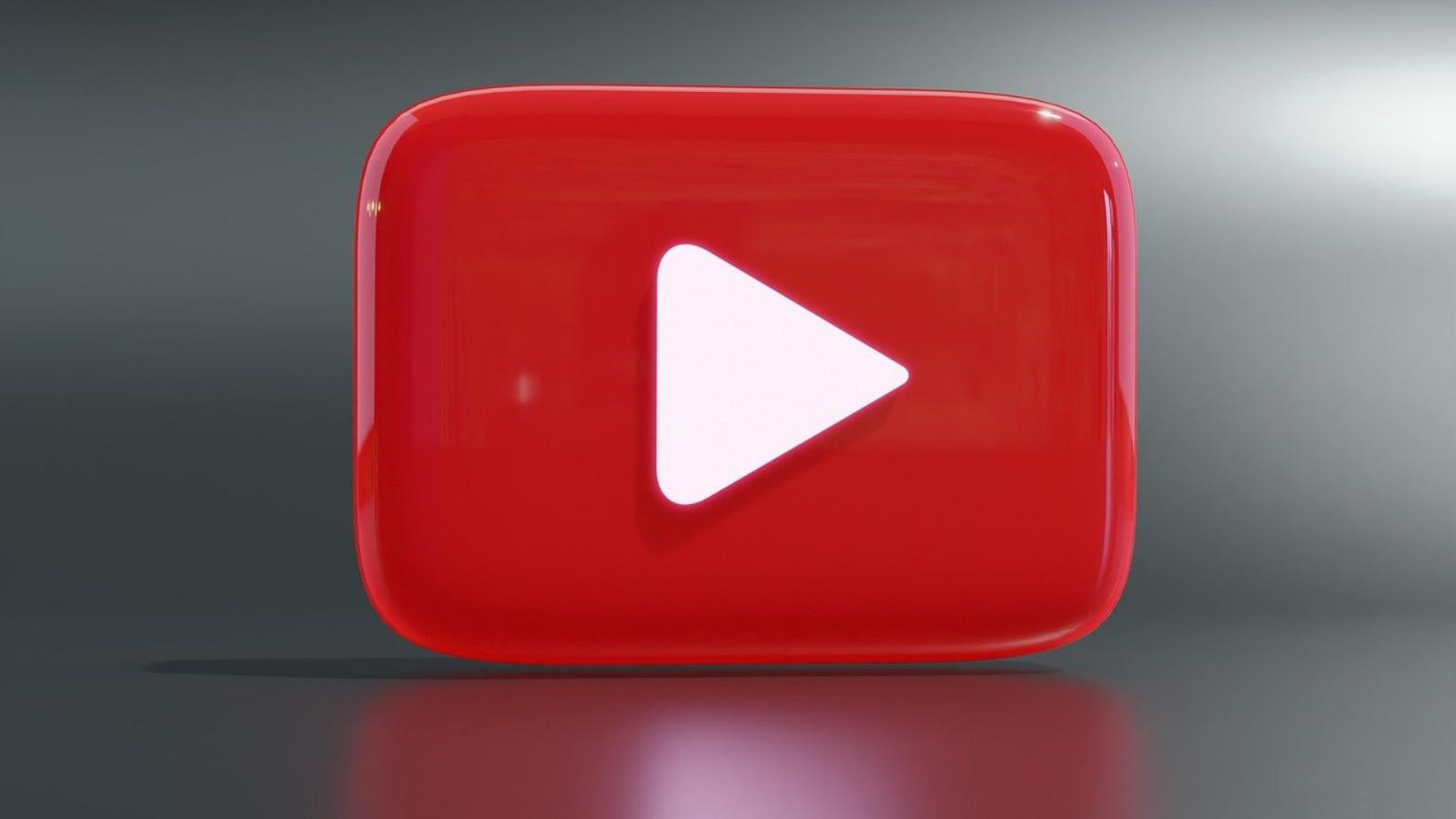 youtube logo on gray background