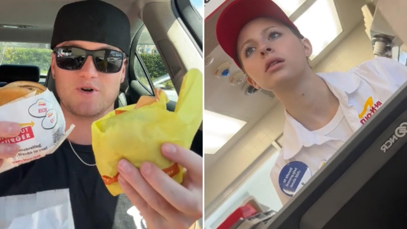 man trades mcdonald's burger for free in-n-out
