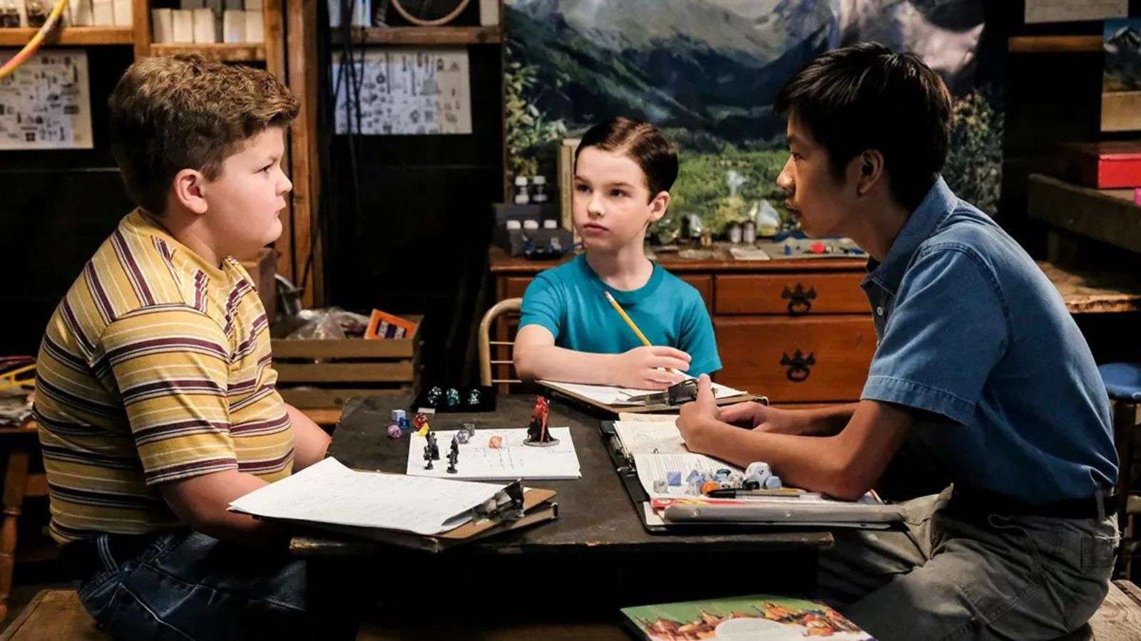 Sheldon, Billy, and Tam in Young Sheldon