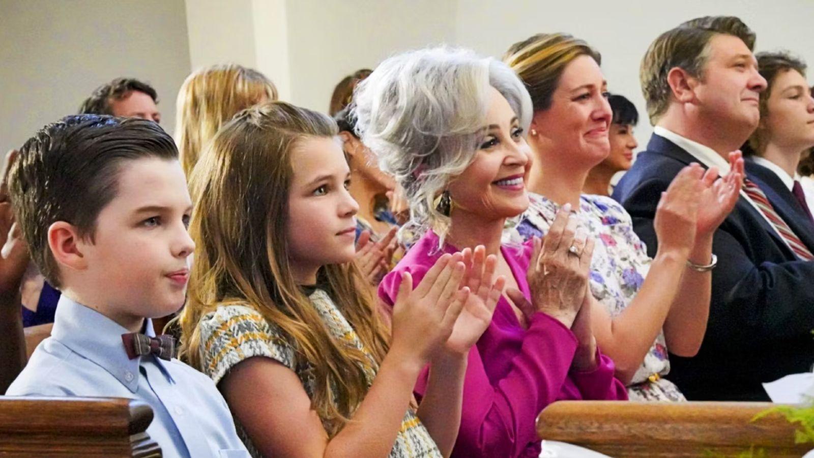 The Cooper family at church in Young Sheldon