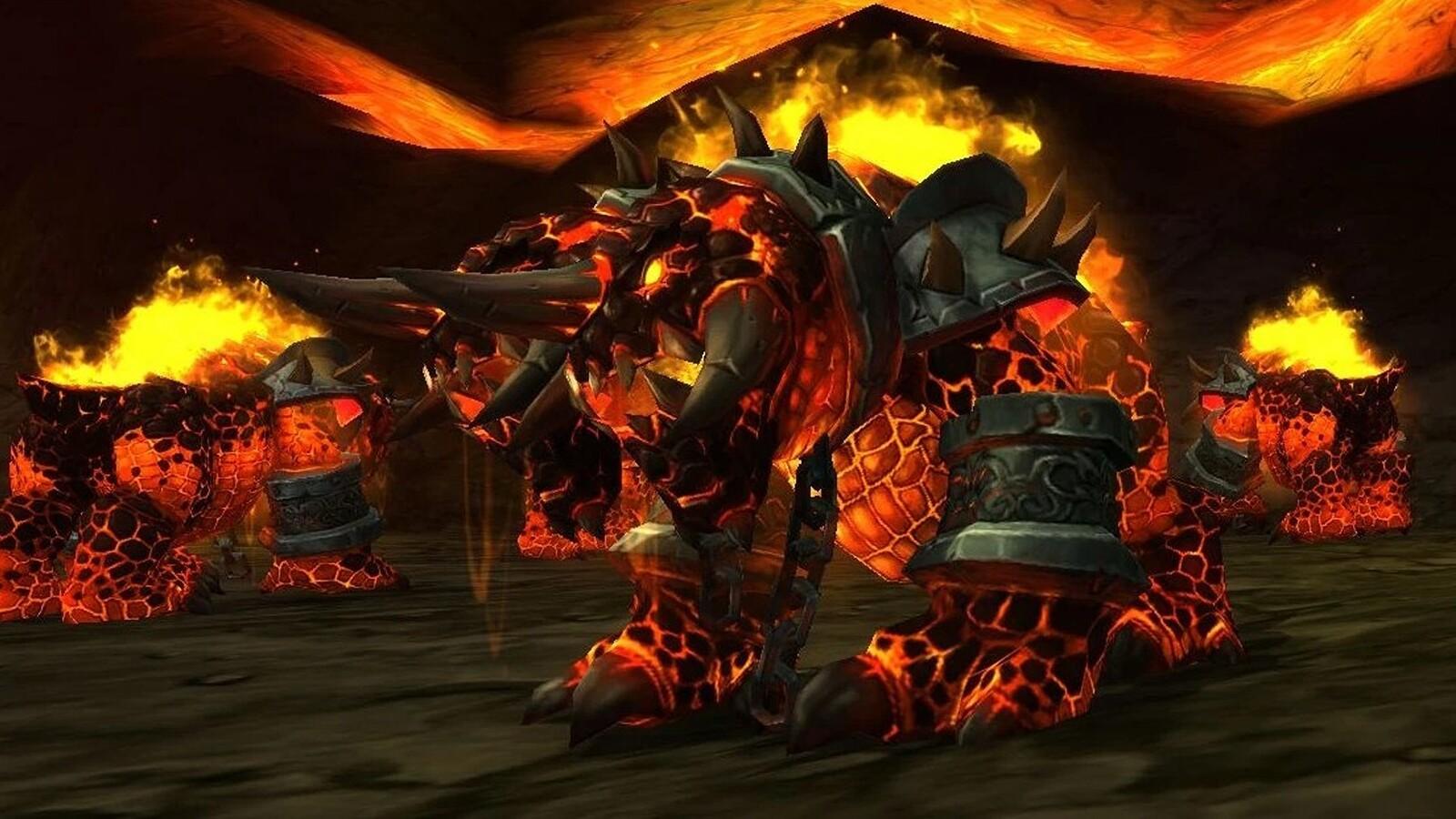 A Core Hound smoulders in WoW: Season of Discovery