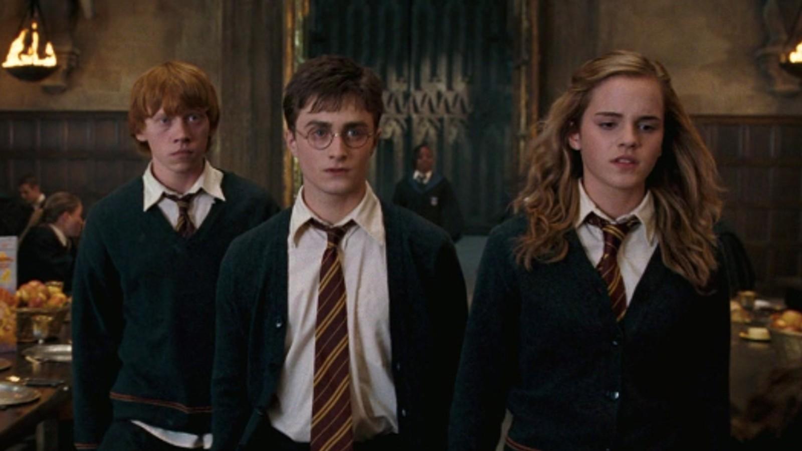 Ron Weasley, Harry Potter, and Hermione Granger in Order of the Phoenix