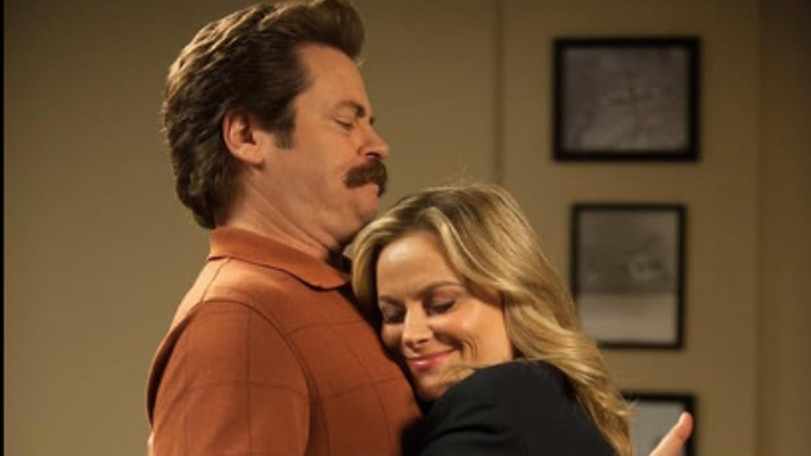 Amy Poehler and Nick Offerman in Parks and Recreation