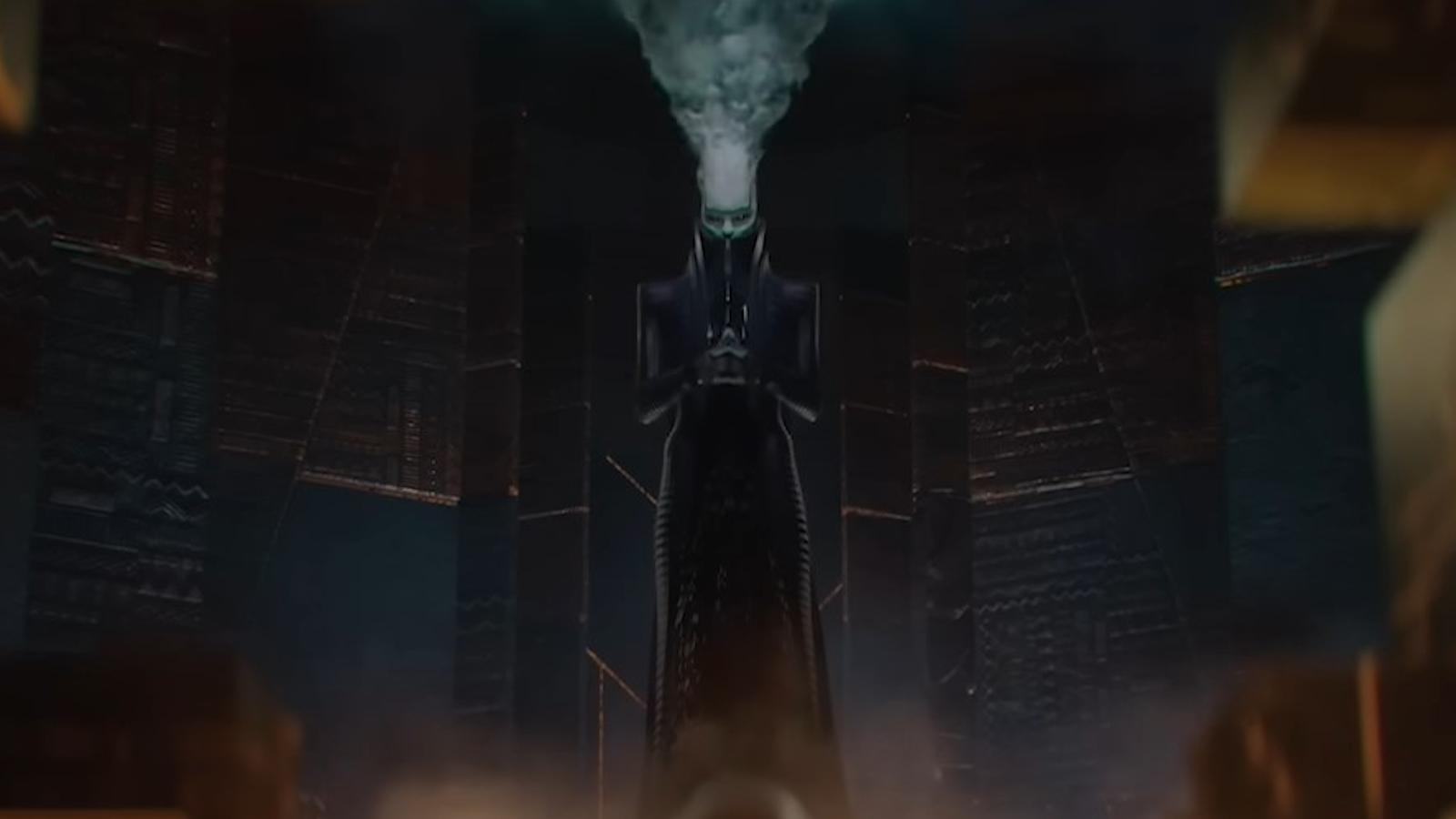The Witness posing in Destiny 2 cutscene.
