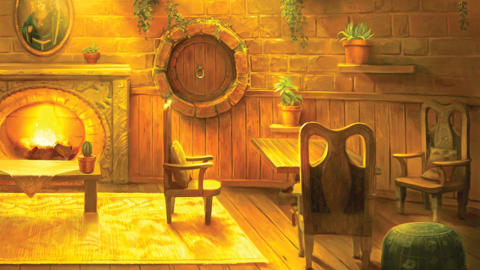 The Hufflepuff house common room.