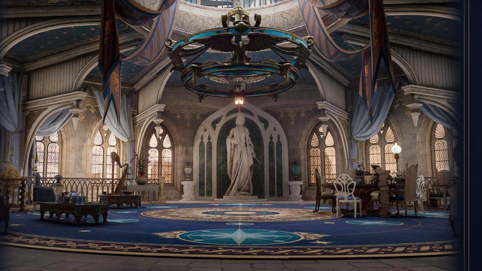 The Ravenclaw house common room.