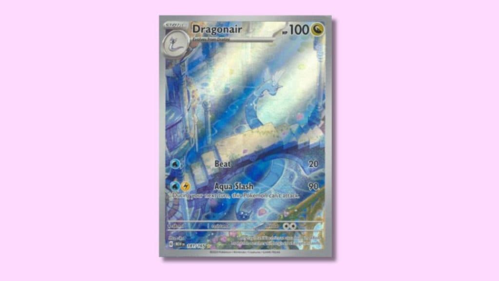 Dragonair (181/165) Pokemon card.