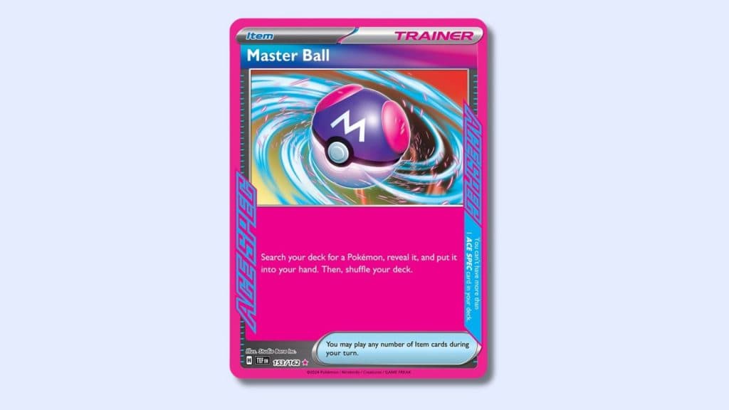 Master Ball ACE SPEC card.