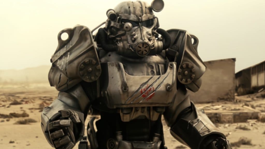 The power armour in the Fallout TV show