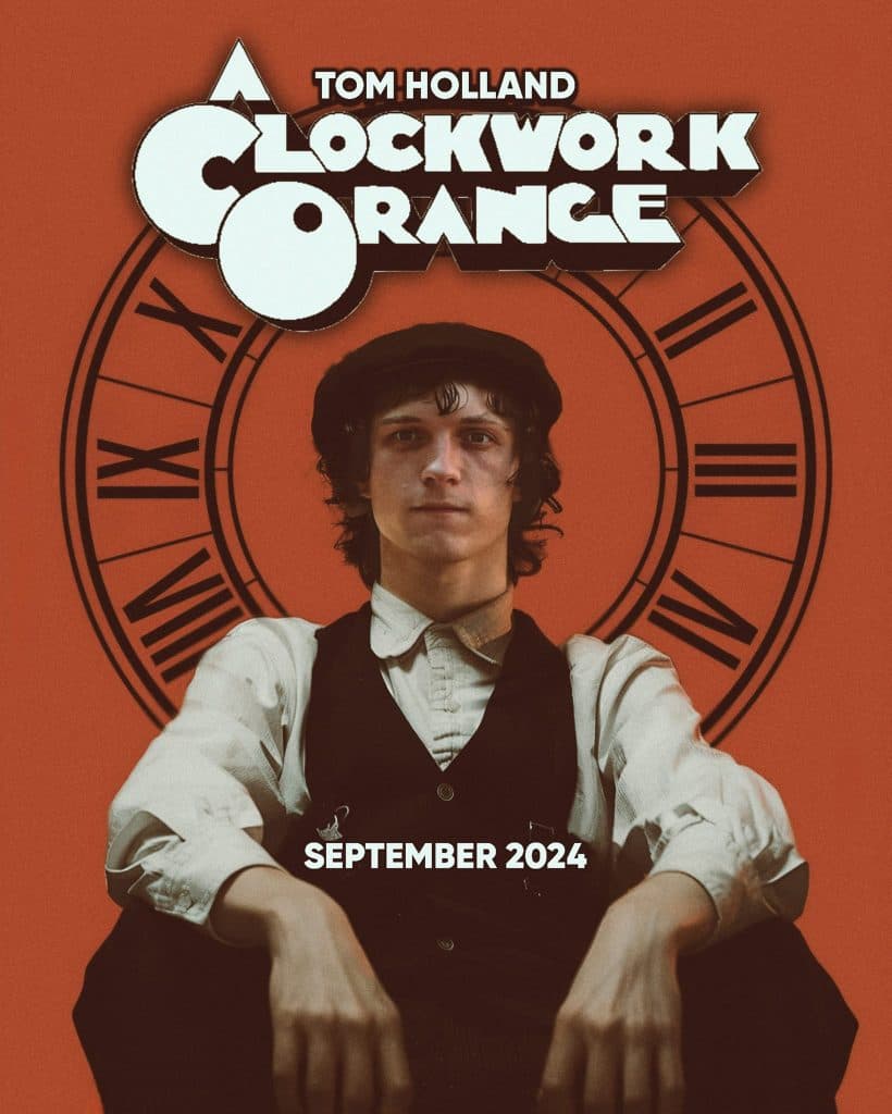 Fake poster for Tom Holland's A Clockwork Orange remake.