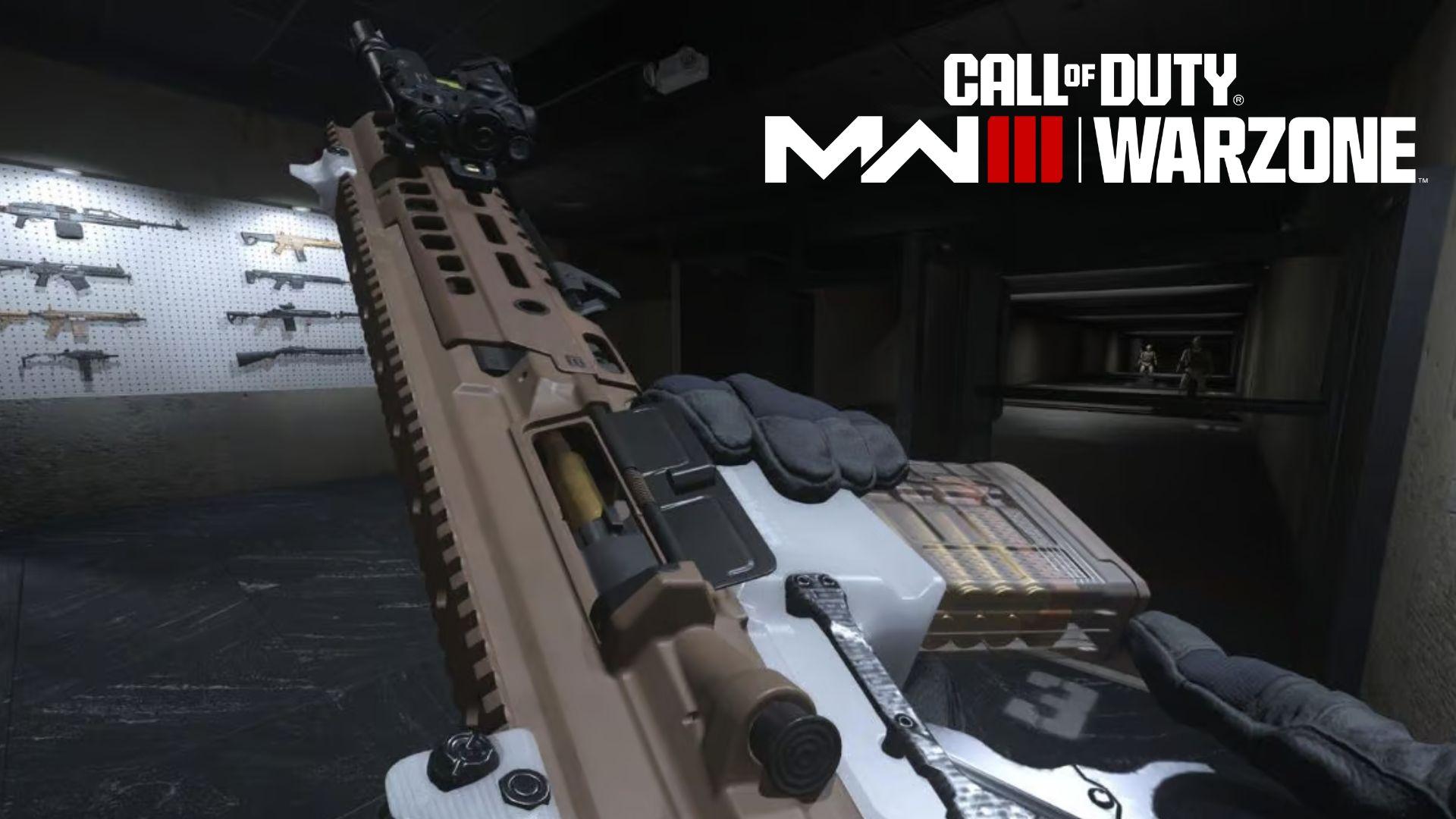 Sidewinder rifle being reloaded in Modern Warfare 3 firing range