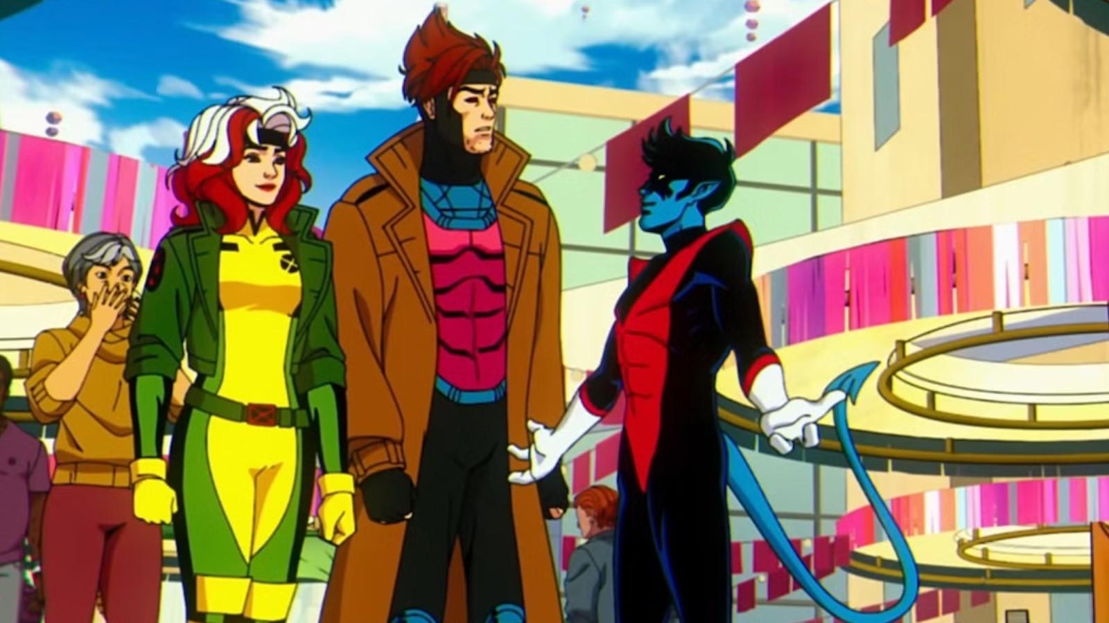 X-Men '97 Gambit, Rogue, Nightcrawler