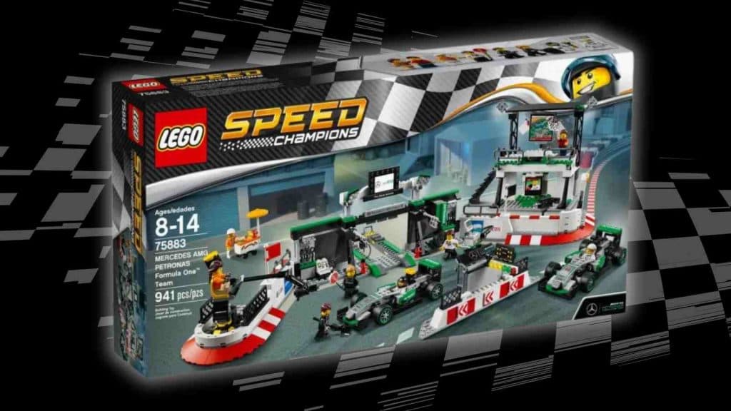 The LEGO Speed Champions Mercedes AMG Petronas Formula One Team set