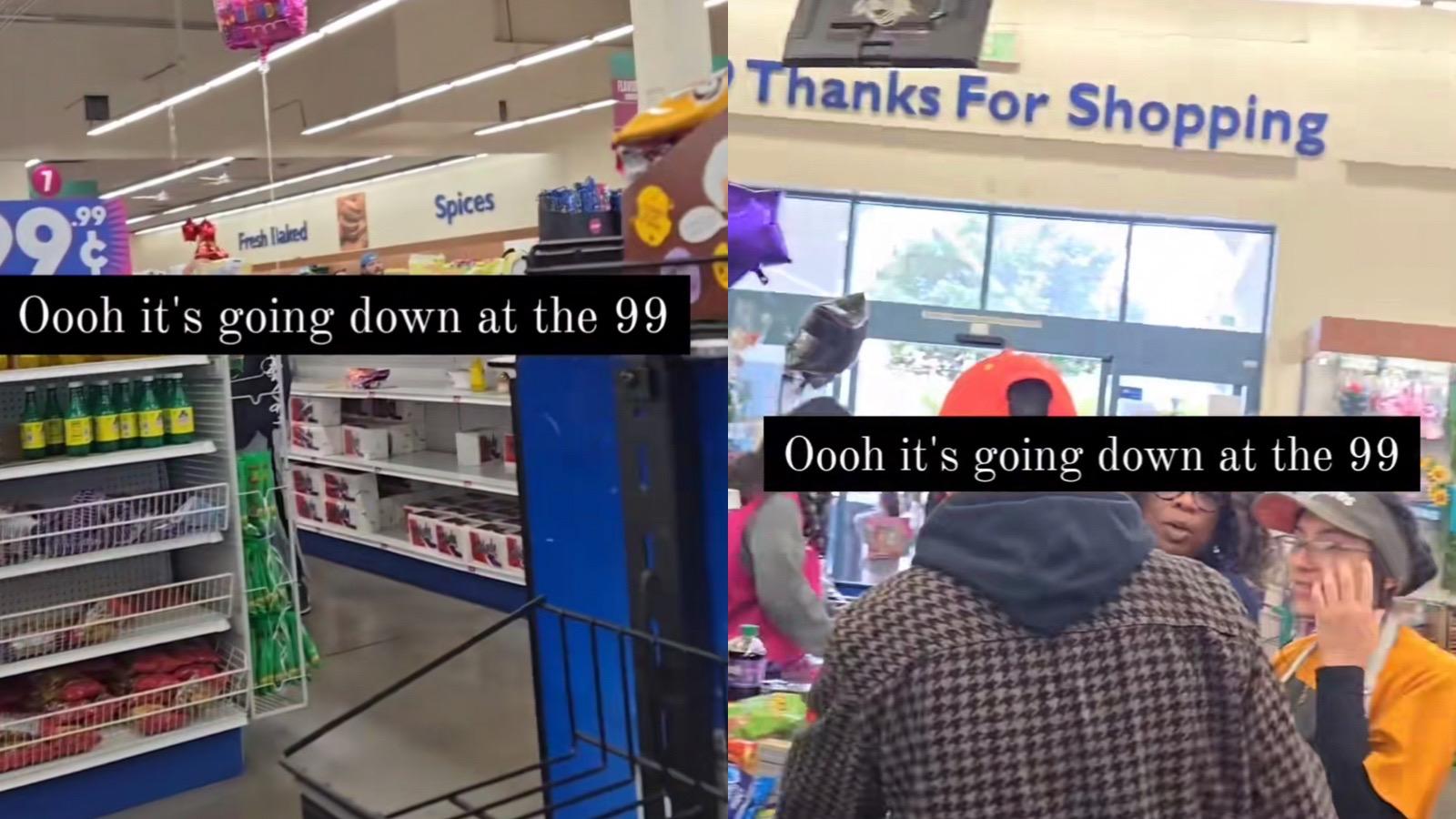 woman kicks man out of store