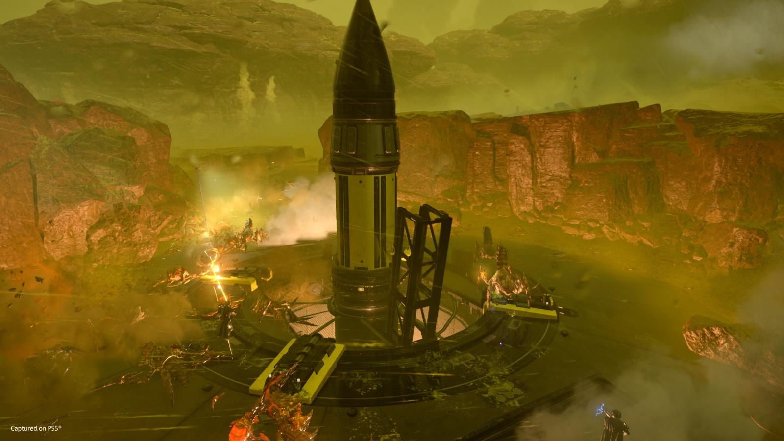 A screenshot from the game Helldivers 2