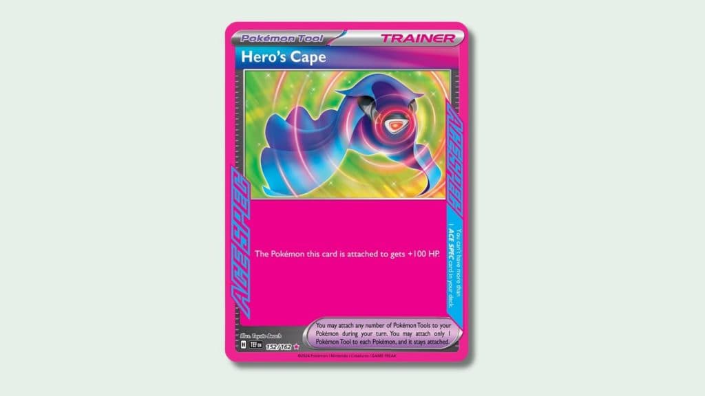 Hero's Cape ACE SPEC Pokemon card.