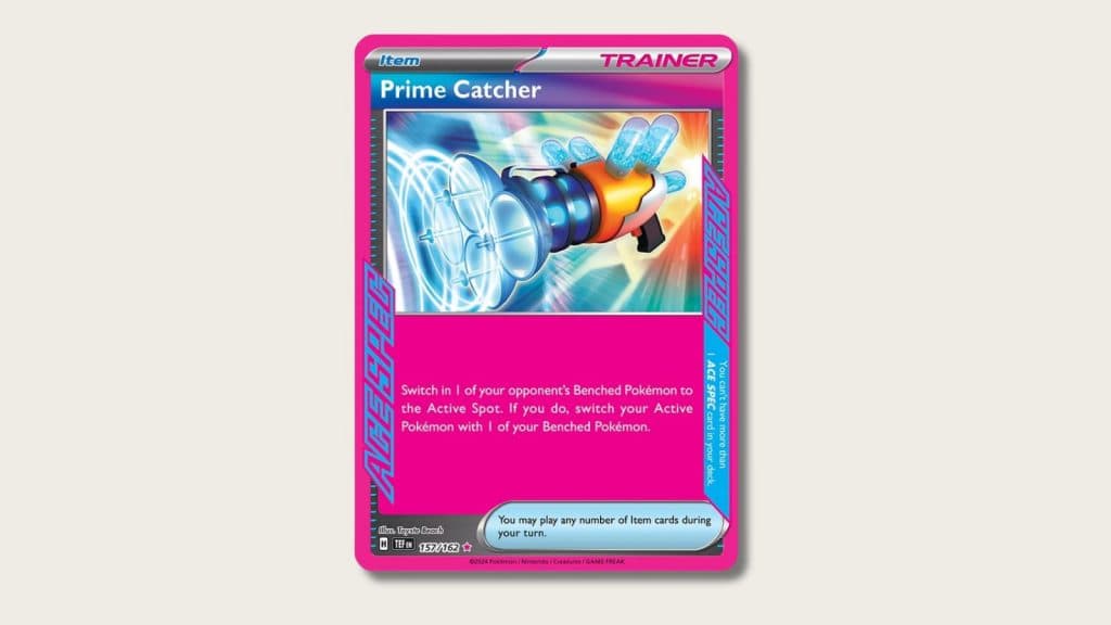 Prime Catcher ACE SPEC Pokemon card.