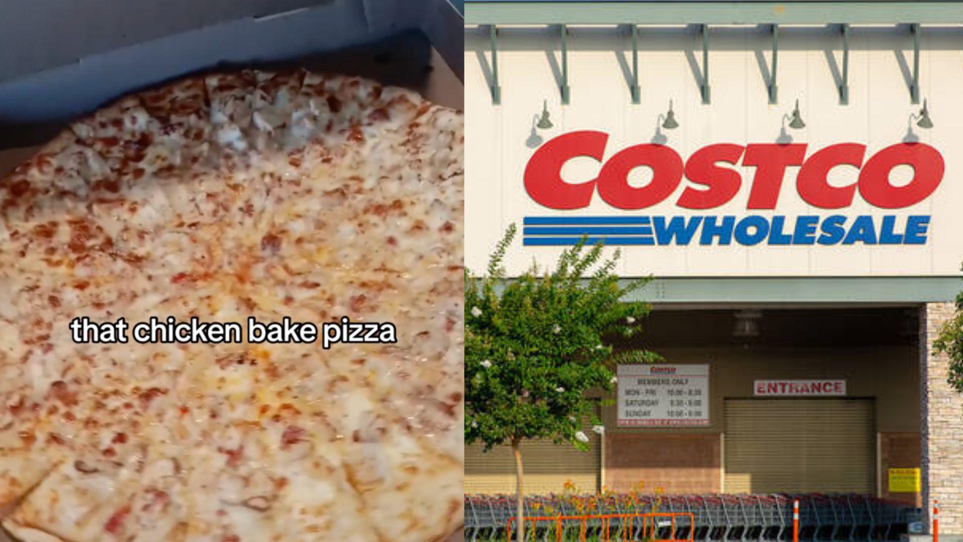 Costco storefront and pizza