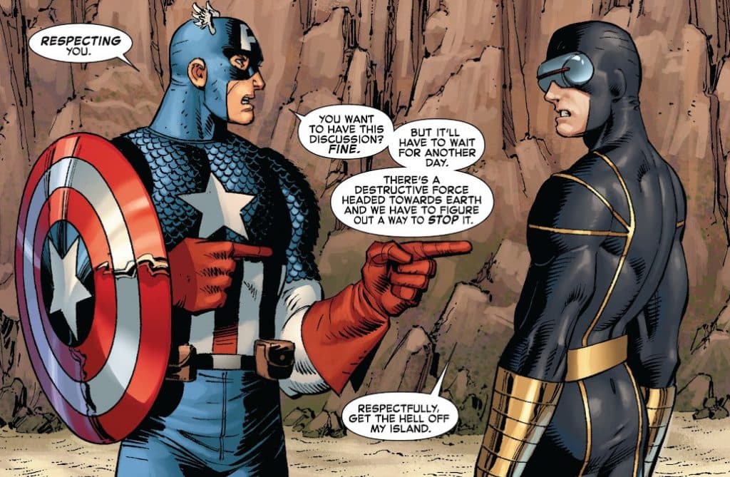Cyclops stands up to Captain America