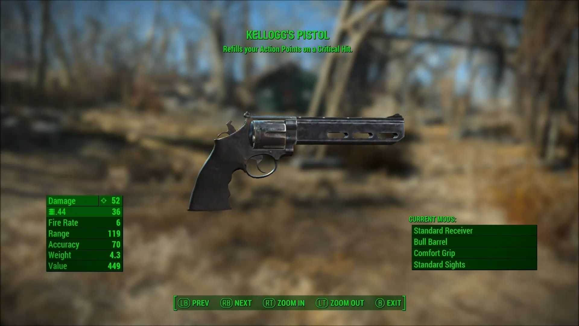 Kellogg's Pistol in Fallout 4