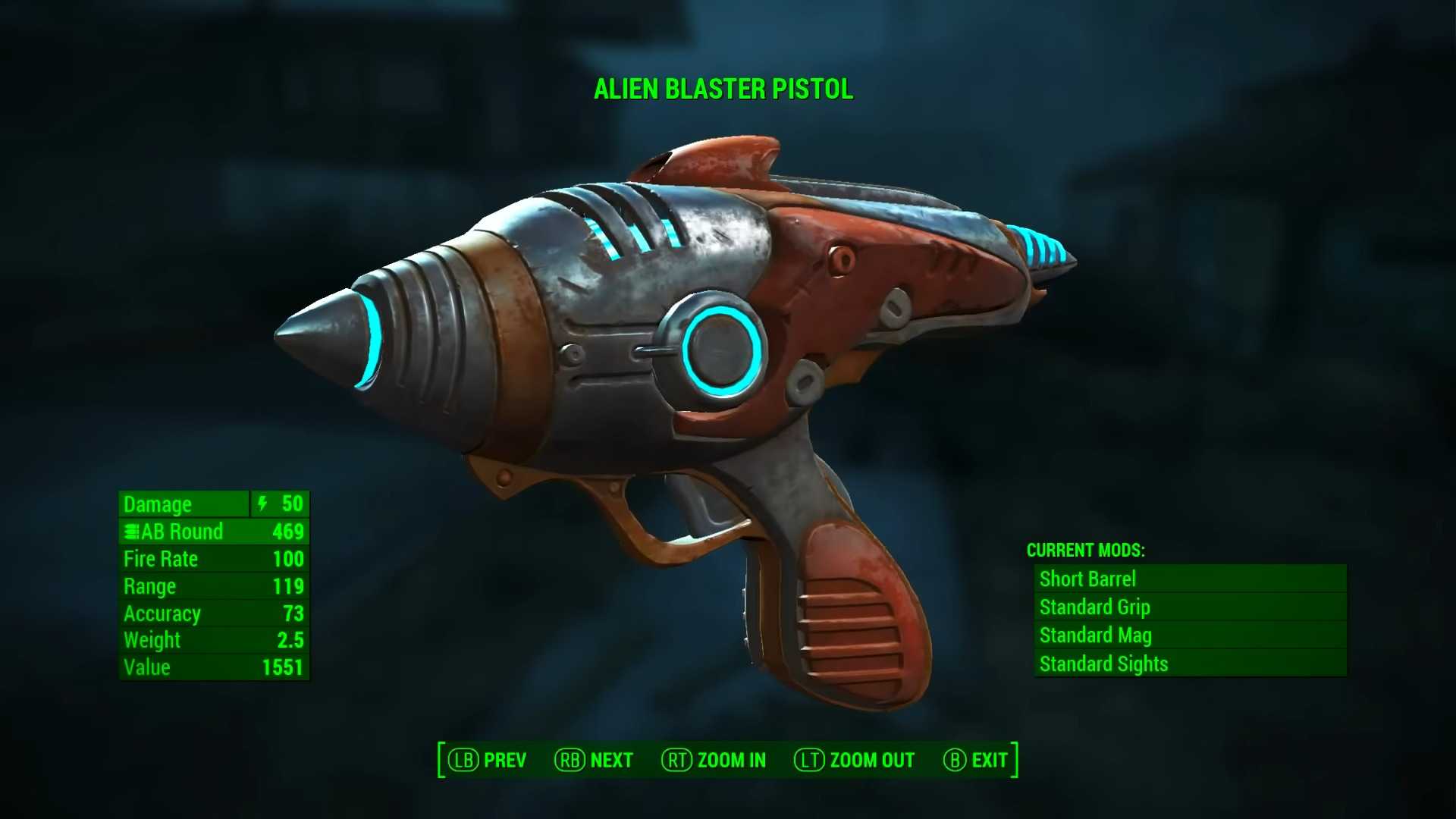 Alien Blaster in Fallout 4