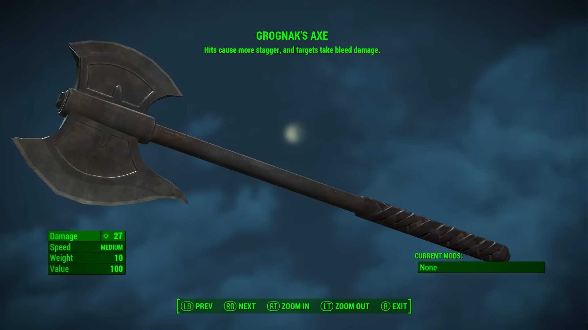 Grognak's Axe in Fallout 4