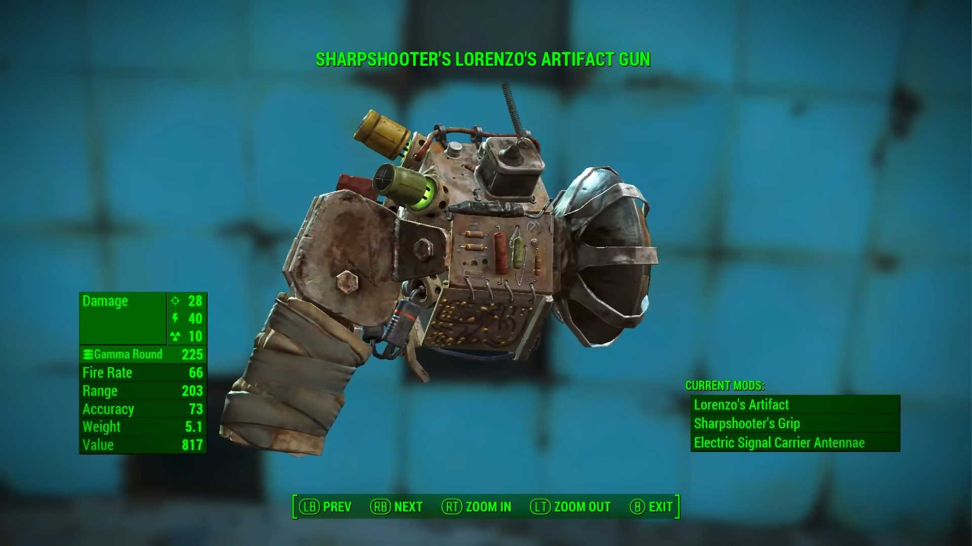 Lorenzo's Artifact Gun in Fallout 4