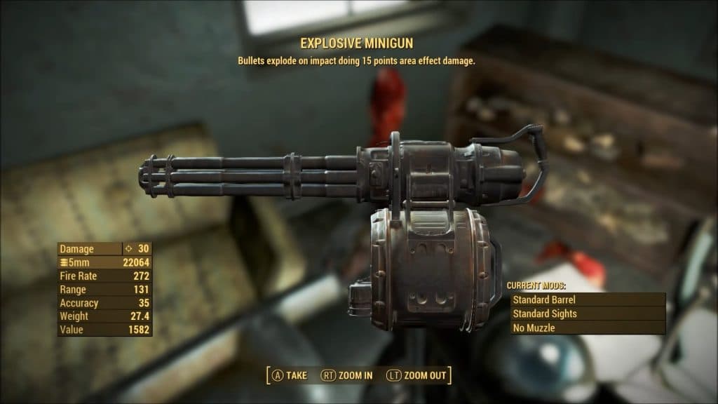 Explosive Minigun in Fallout 4