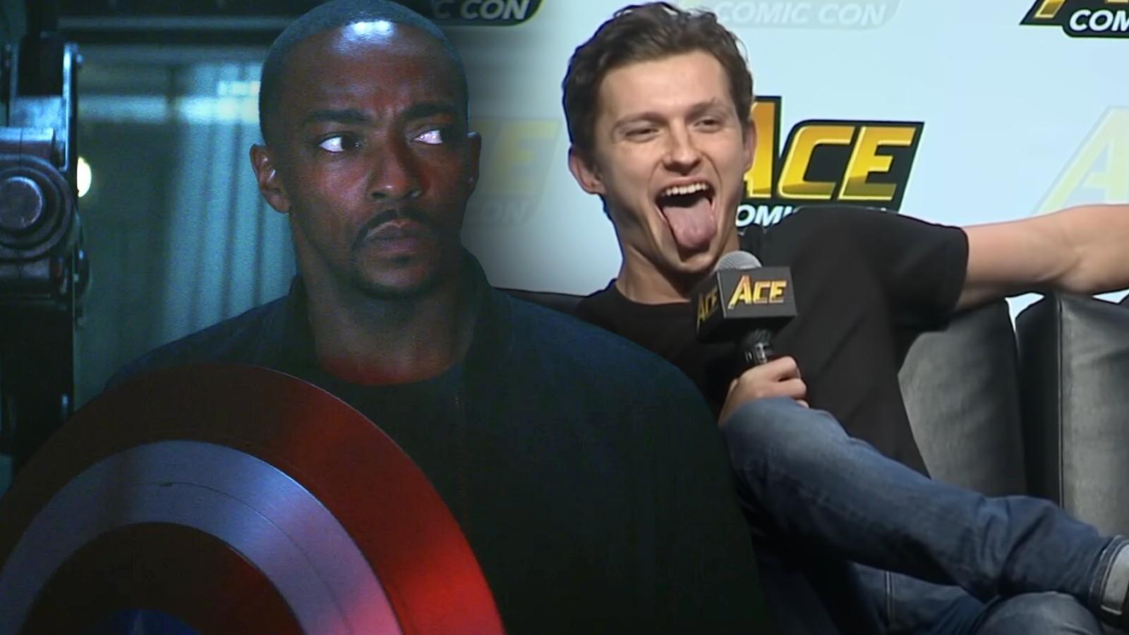 Anthony Mackie in Captain America: Brand New World and Tom Holland