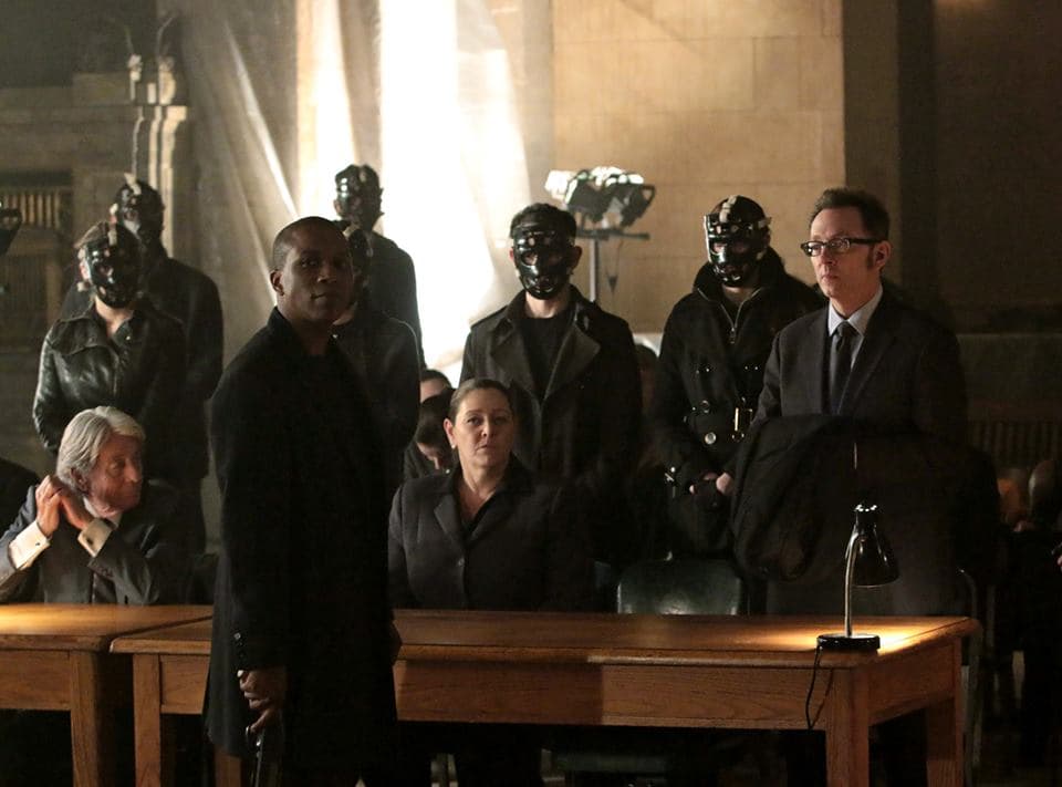 Person of Interest Season 3: Harold Finch is put on trial by extremists.