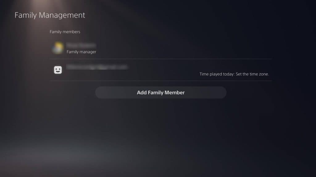 Screenshot of the PS5 settings, taken on a launch PS5.