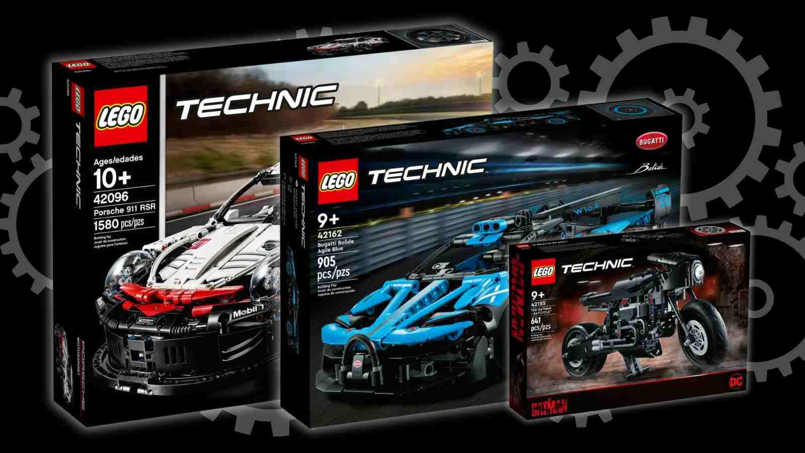 Three of the 13 LEGO Technic sets retiring in 2024.