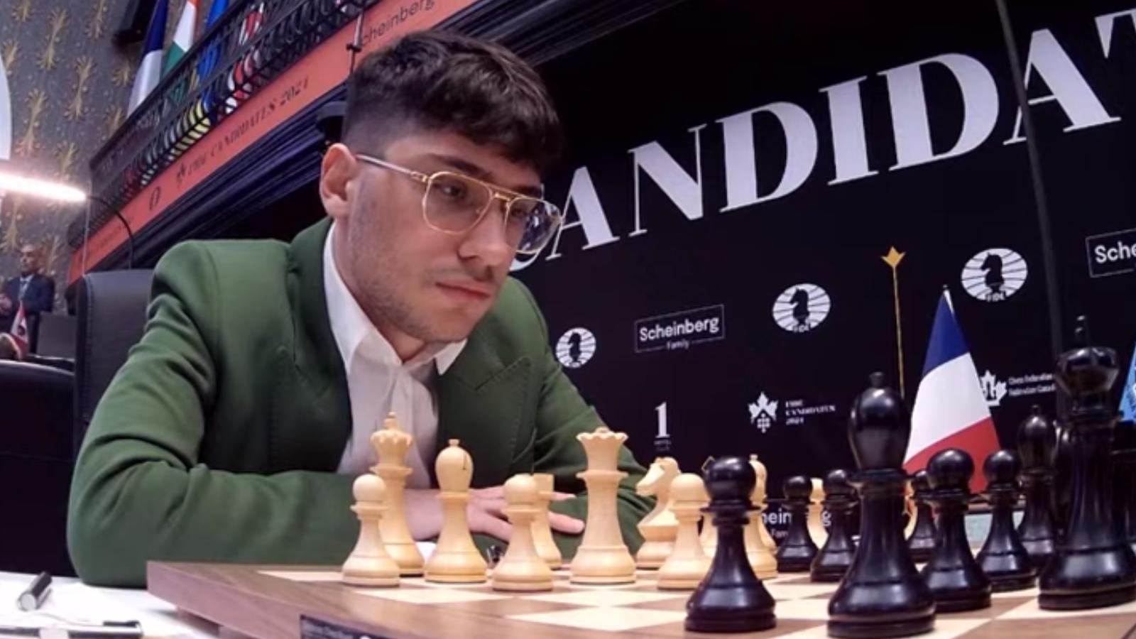 chess gm Alireza Firouzja vs Ian Nepomniachtchi at candidates