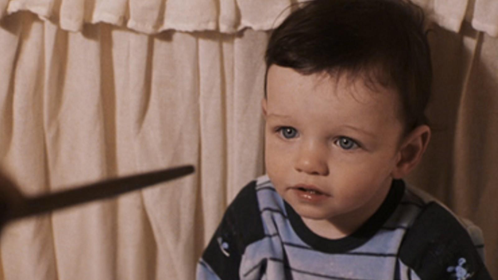 Baby Harry Potter in the first Harry Potter movie