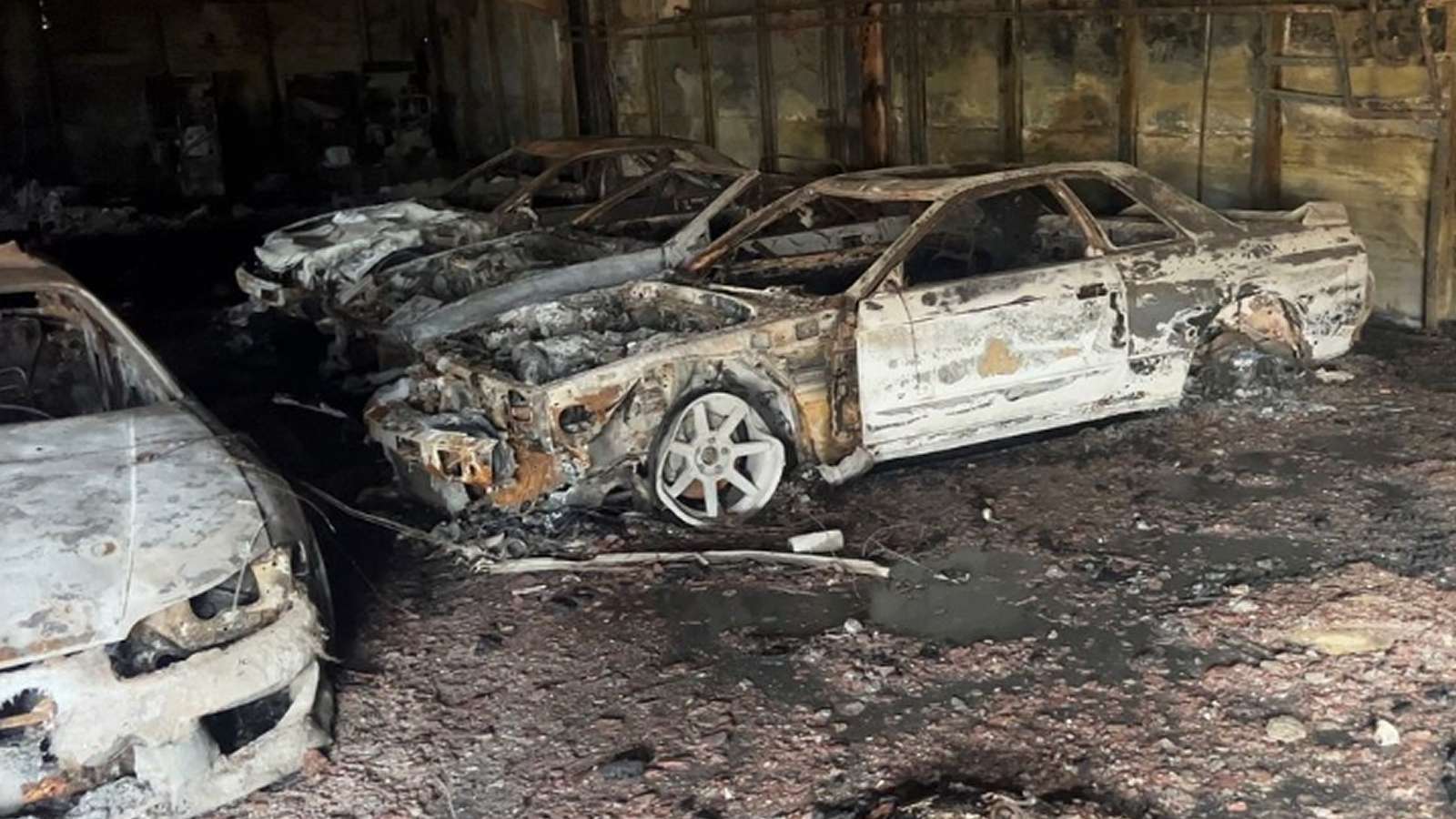 YouTubers lose everything after dream garage full of rare cars burns down