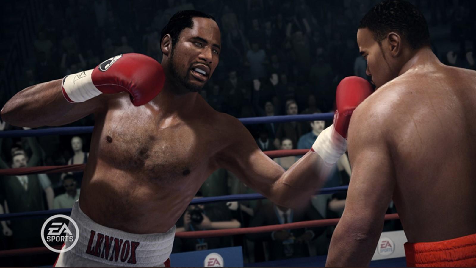 Lennox Lewis uppercuts an opponent in Fight Night Champion