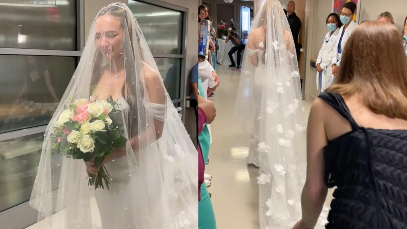 Woman gets married at hospital