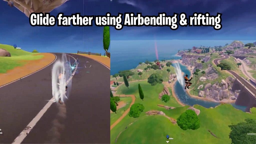 Rift while Airbending in Fortnite