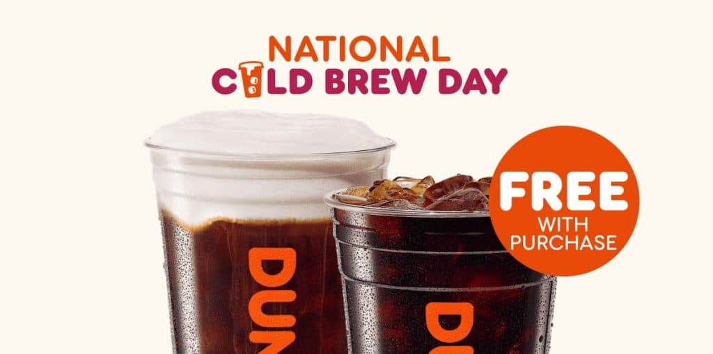 Ad Free cold brew from Dunkin'