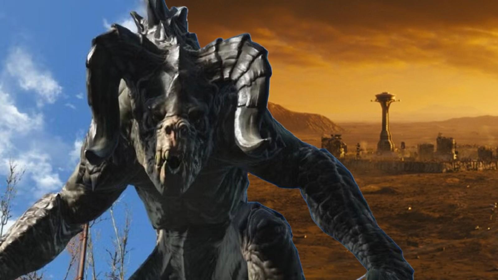 Deathclaw from Fallout and New Vegas at the end of the TV series