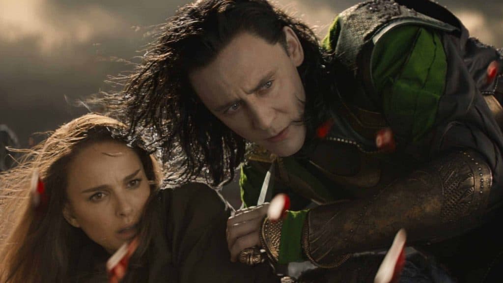 Jane and Loki in Thor: The Dark World