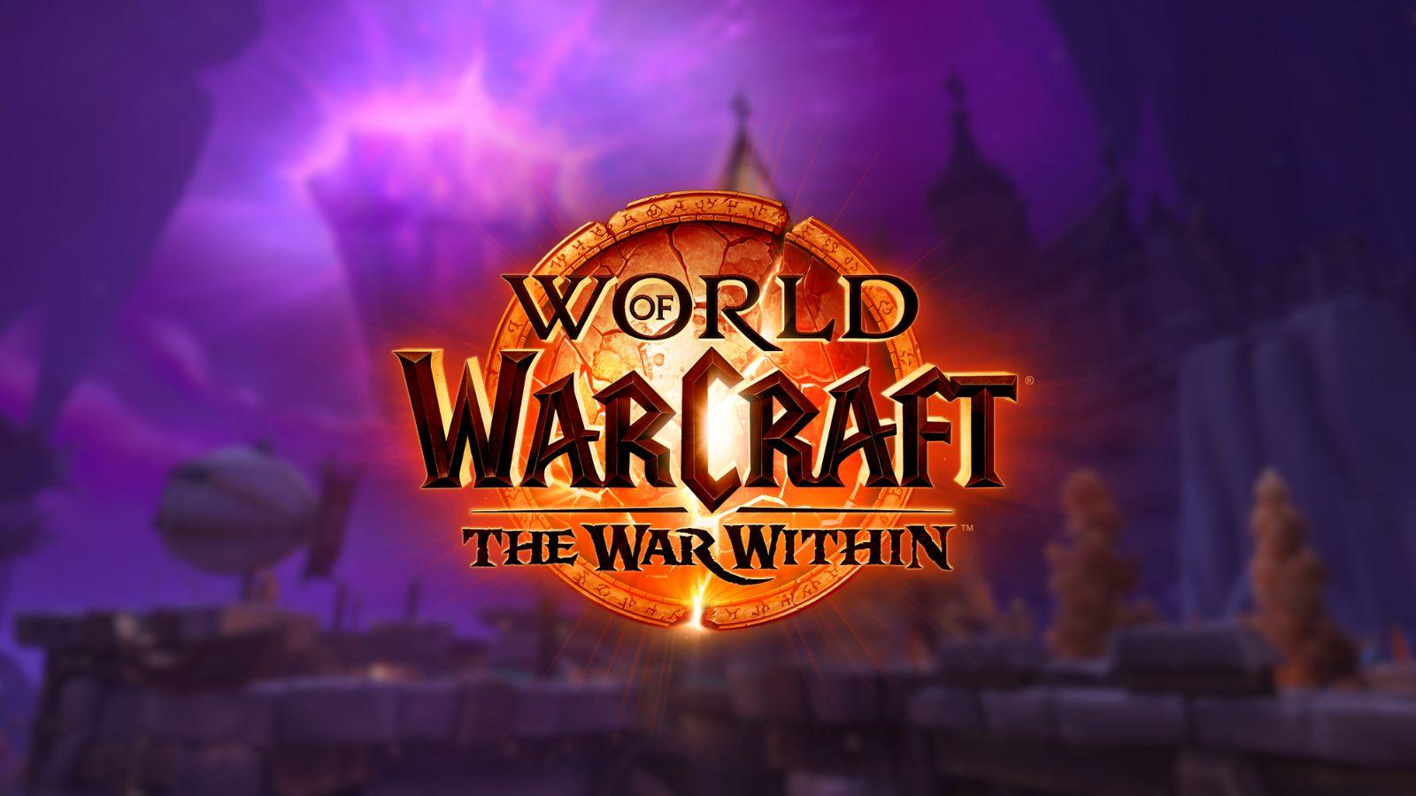 The War Within logo on a backdrop of one of the new WoW zones