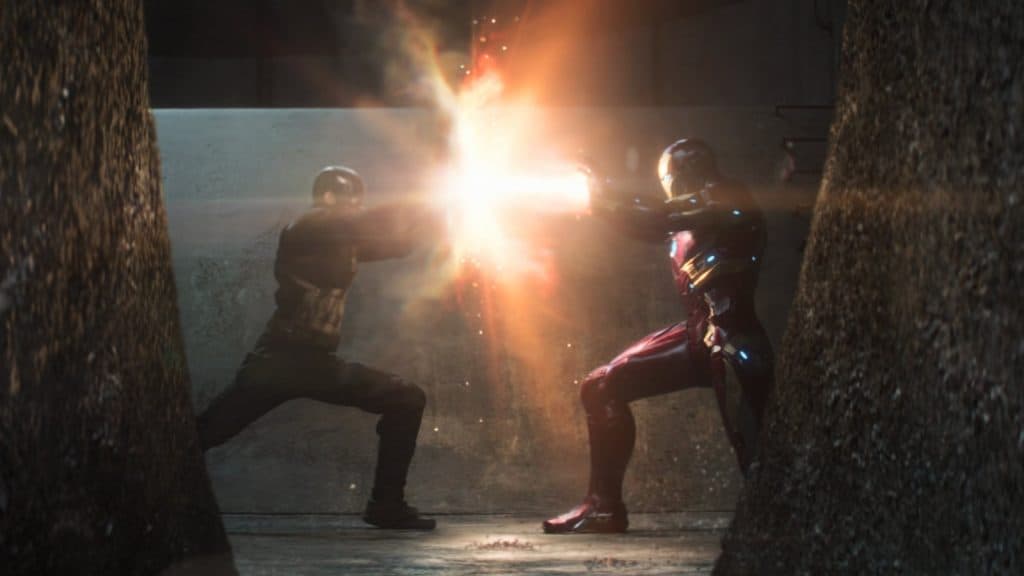 Captain America and Iron Man in Civil War