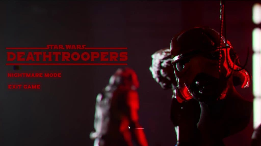 Star Wars Deathtroopers menu