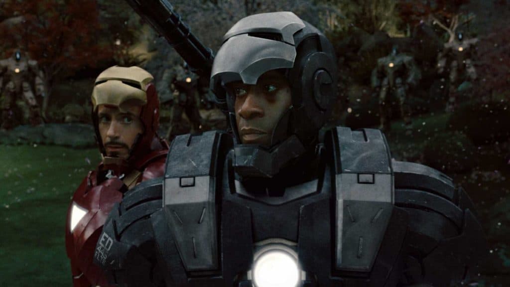 Rhodey and Tony in Iron Man 2